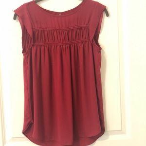 Dark red LOFT blouse